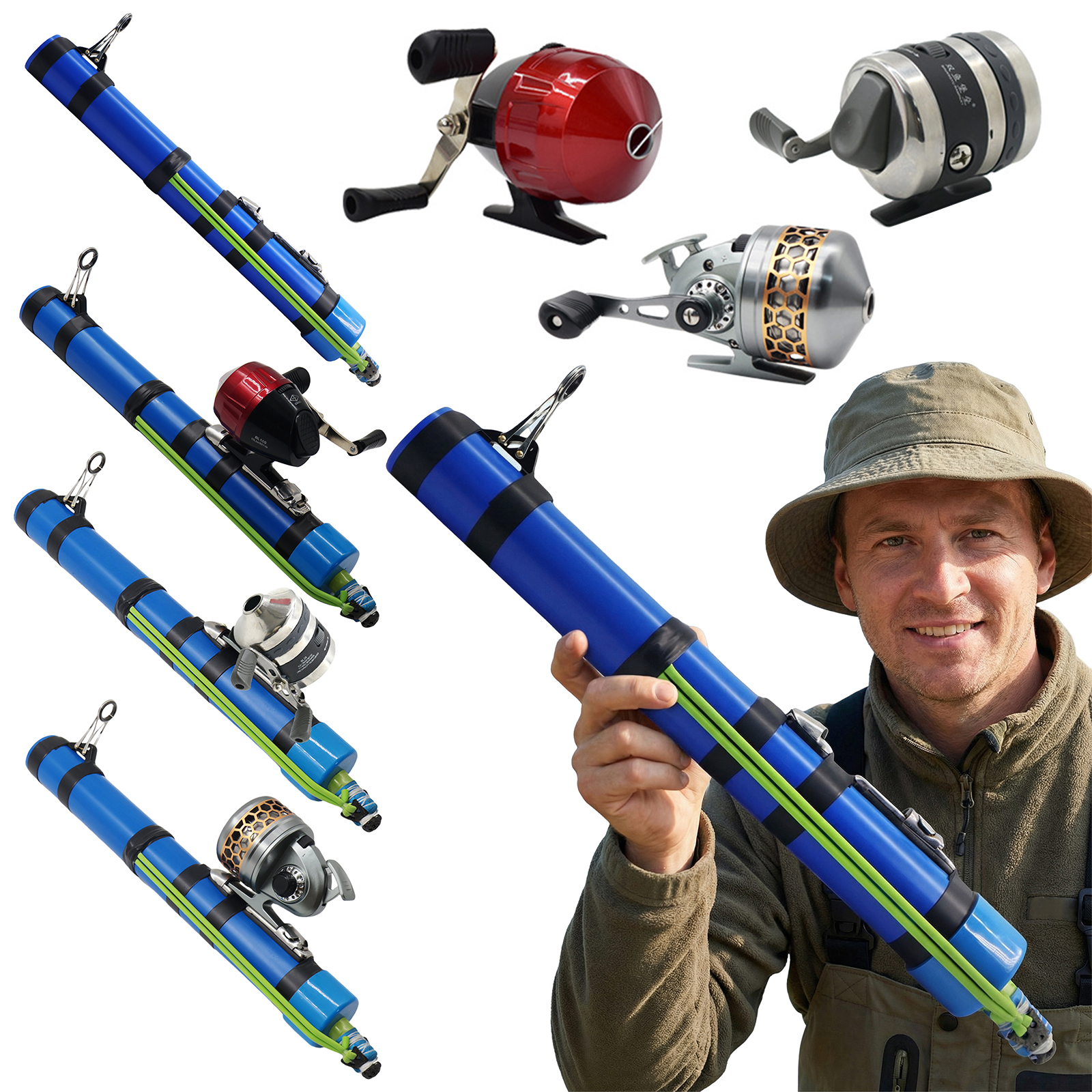 Fishing Equipment In China - Angelgerät mit Rolle, kompakter Angelrutenhalter, Fischköder-Abschussgerät