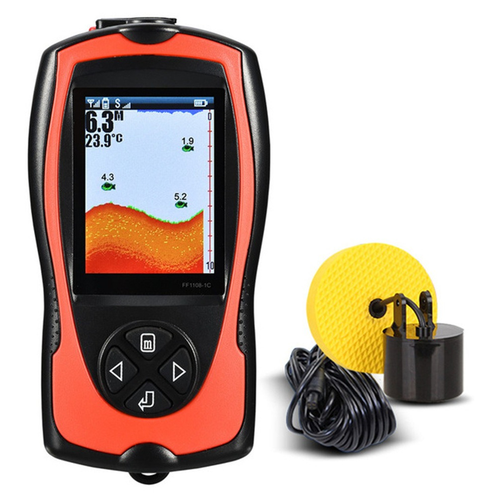 Fish Finder - Kabelgebundener Fischfinder mit hochauflösendem englischen Farbbildschirm,