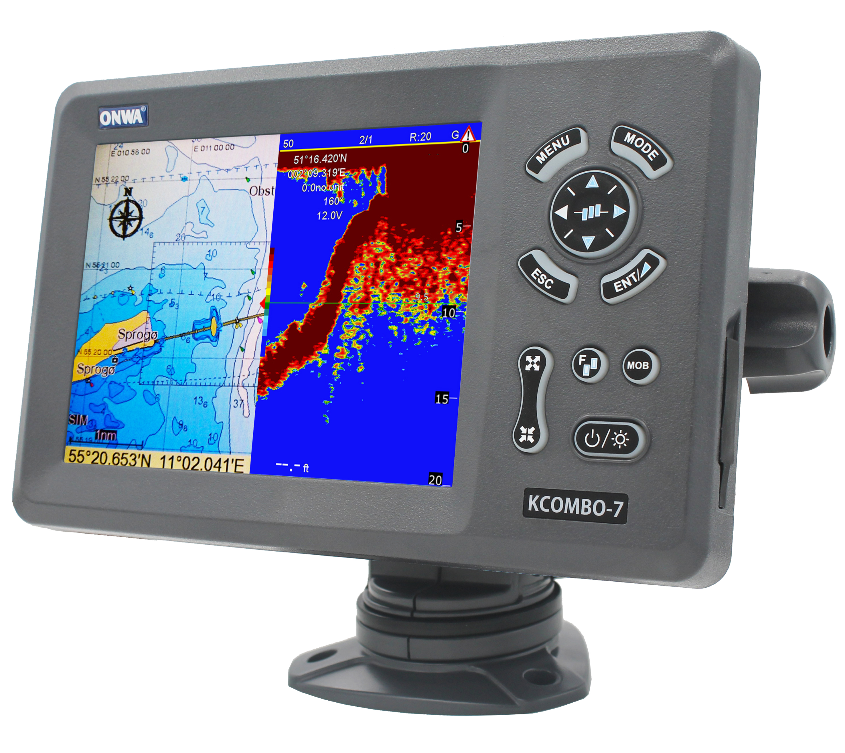 Fish Finder - ONWA KCombo-7 7-Zoll Marine GPS Fischfinder