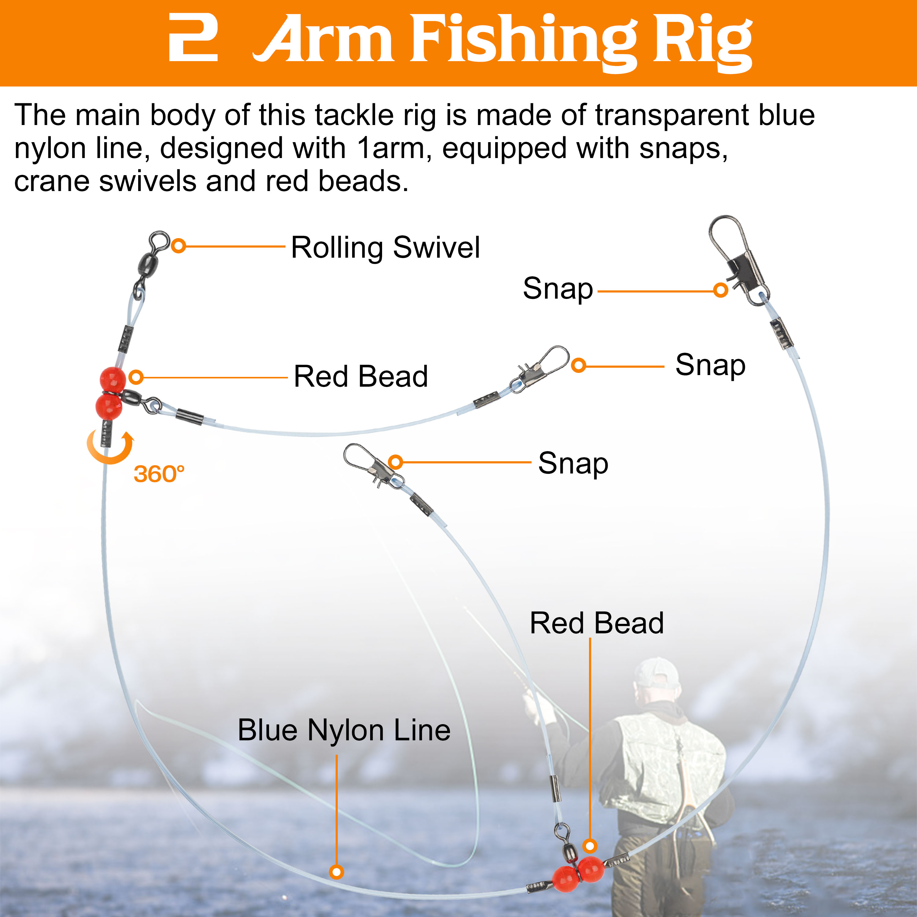 12 Stück Nylon-Angelführer mit – Surf Fishing Equipment Bewertung und Preis