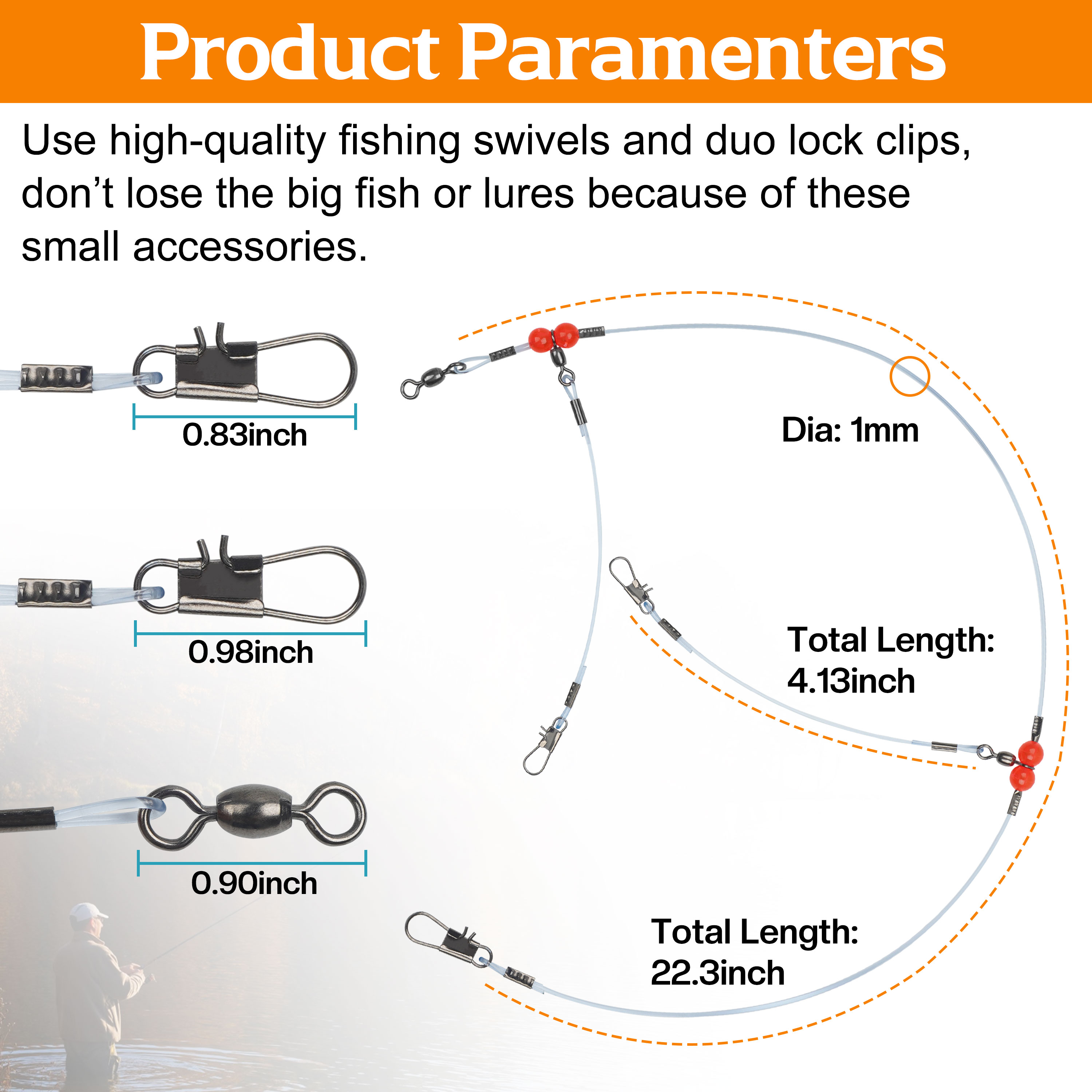 12 Stück Nylon-Angelführer mit – Surf Fishing Equipment Bewertung und Preis