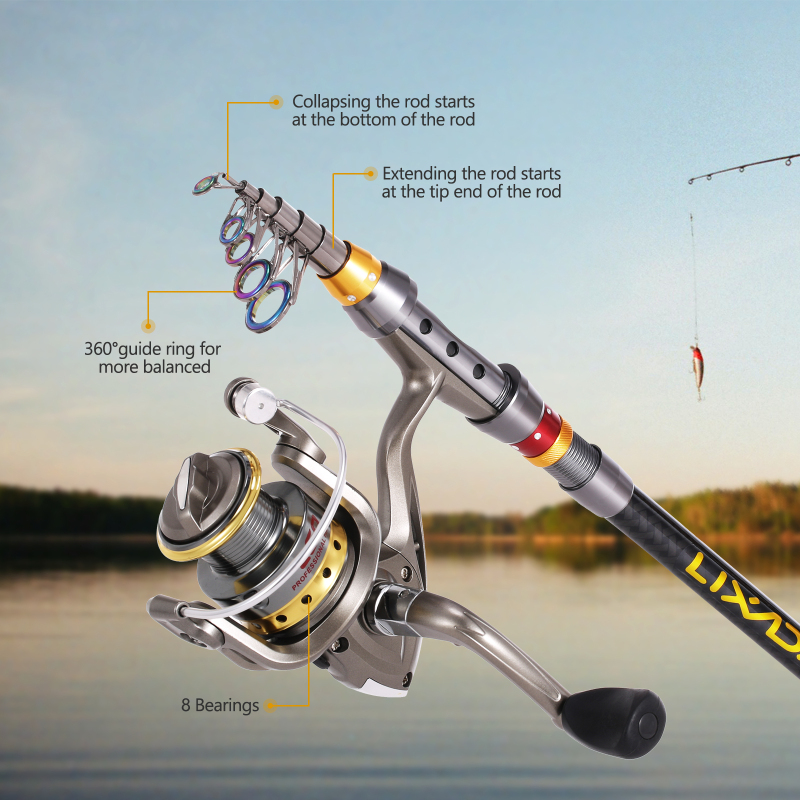 Lixada Teleskop Angelrute und  – Fishing Equipment Europe Bewertung und Preis
