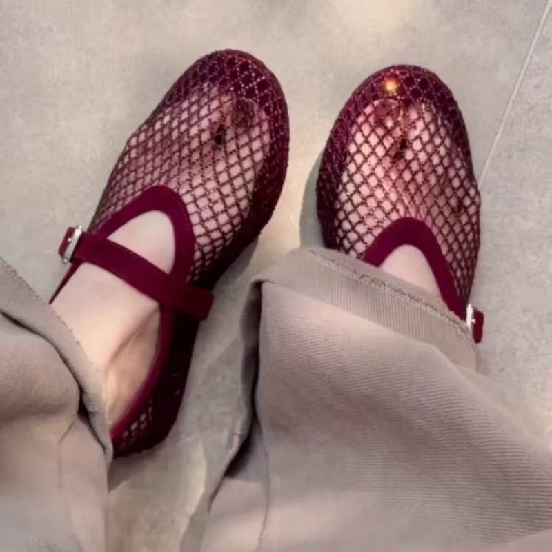 Hohle Strass-Baotou-Sandalen f – Fishing Net Bewertung und Preis